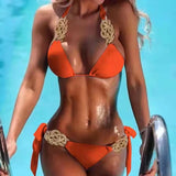 Sexy Bikinis Female Swimsuit Solid Color Swimwear Push Up Brazilian Bikini Girls Beach Swimming Bathing Suits Women Bather 2023